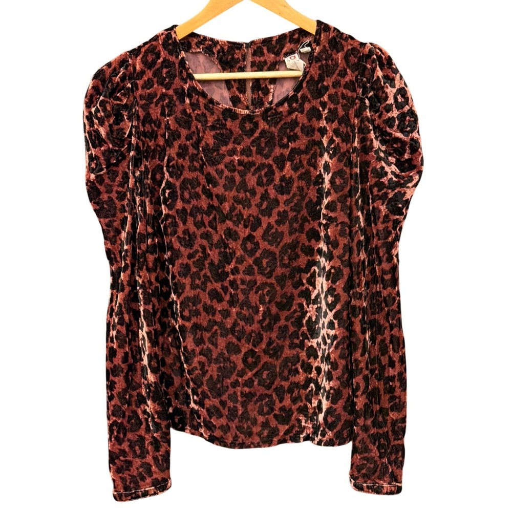 Dolan Leopard Velvet Blouse Indie Sleaze Mob Wife Rocker Chic Dark Romance